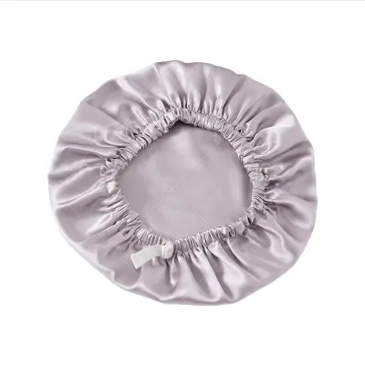 Dvojna plast 100% murve svile Sleep Cap za ženske LightPurple