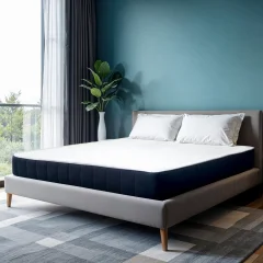 TANHK Memory Foam Matrac 130x190, 22 cm, Srednja trdnost, Popravljena debelina, Premica iz 100% bumbasti, Izdelano v Italiji