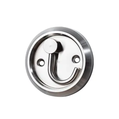 Stenska kljuka iz nerjavečega jekla - dvojna namestitev (lepljenje ali vijačenje)  L