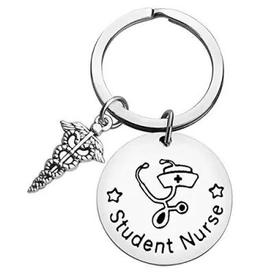 Kovinski obesek za ključe iz nerjavečega jekla za medicinske sestre - popolno darilo za dan medicinskih sester   Model 2