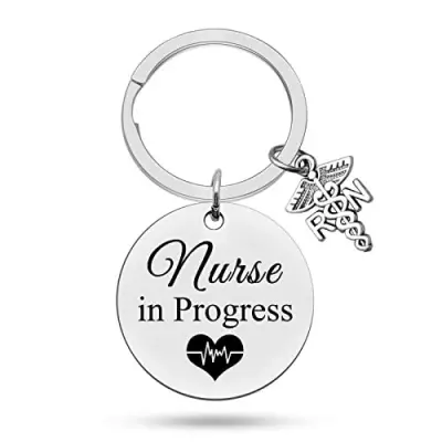 Kovinski obesek za ključe iz nerjavečega jekla za medicinske sestre - popolno darilo za dan medicinskih sester   Model 1