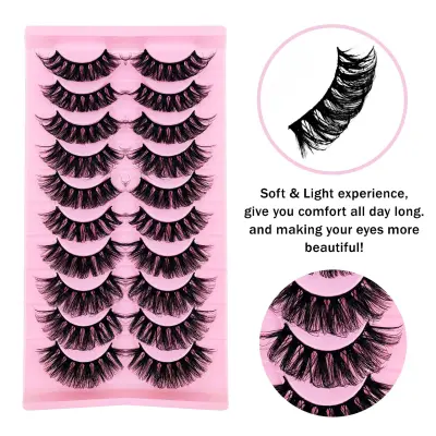 HM-03 Obsežne Umetne Trepalnice 10 Parov