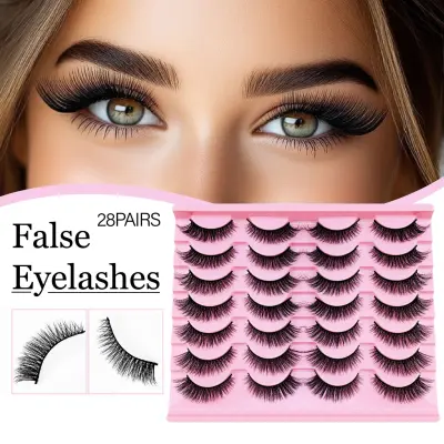 Trepalnice Black Terrier FH03 (14 parov) - Naravne in obsežne 3D umetne trepalnice