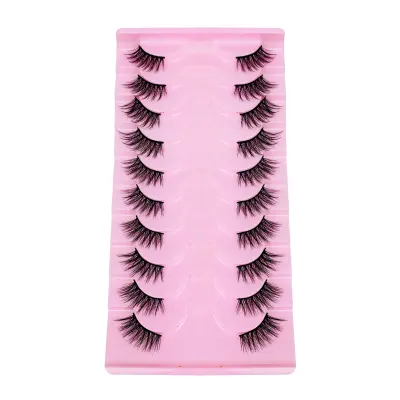 Polovične trepalnice BM04 - 10 parov naravnih redkih trepalnic za vogale