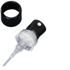 Razpršilna glava za stekleničke za parfume - 13 mm stiskalna razpršilna črpalka z gladkim zapiranjem Black