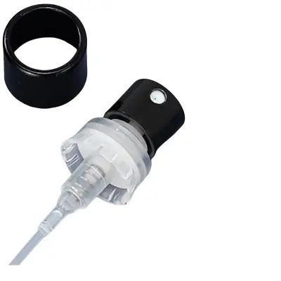 Razpršilna glava za stekleničke za parfume - 13 mm stiskalna razpršilna črpalka z gladkim zapiranjem Black