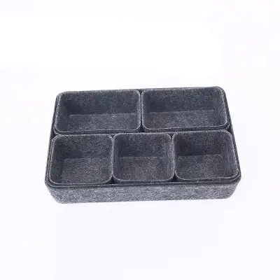 Komplet 8 organizatorjev za predale iz blaga DarkGrey
