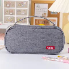 Minimalistično platneno peresnico z ročajem Grey