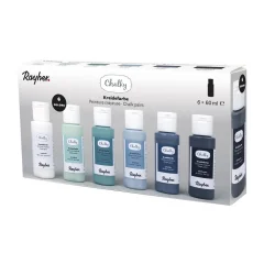 Kredne barve Chalky set 6x60 ml, modri set
