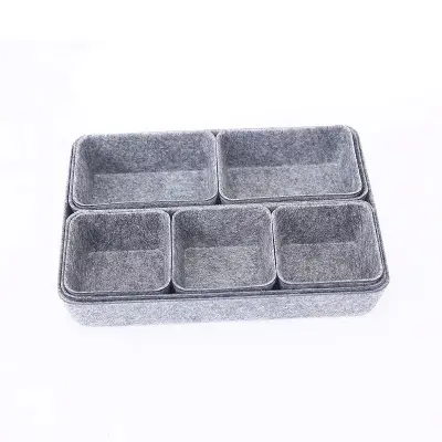 Komplet 8 organizatorjev za predale iz blaga LightGrey