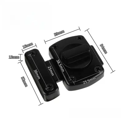 Zapah za drsna vrata - na enak ključ Black L