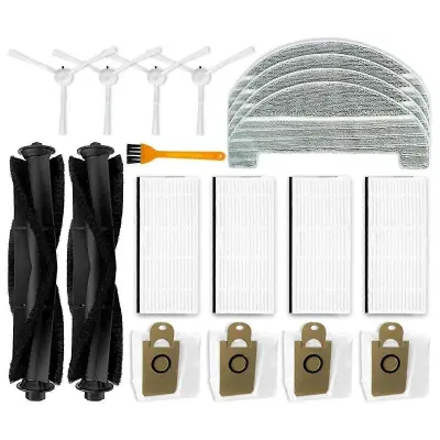 Nadomestni deli za robotski sesalnik T10, glavna stranska krtača, HEPA filtrirna krpa, vrečke za prah