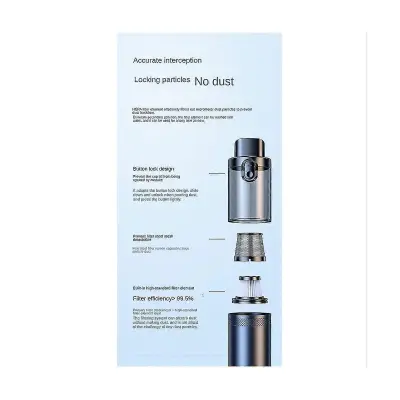 Prenosni avtomobilski sesalnik 13000pa, močan sesalni brezkrtačni sesalnik, ročni namizni, dvojna uporaba