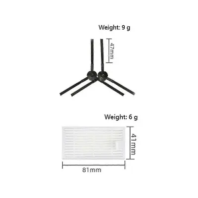 Nadomestna stranska krtača filtra Hepa za V3 V3s V5 V5s Dodatek za robotski sesalnik Va Robotic