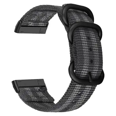 Najlonski pašček za Fitbit Versa 3/Sense Black + gray dots