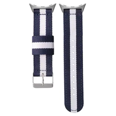 Najlonski pleteni pašček za uro Google Pixel Watch 1/2/3 Blue + White