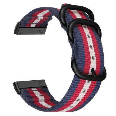 Najlonski pašček za Fitbit Versa 3/Sense Blue+red+black