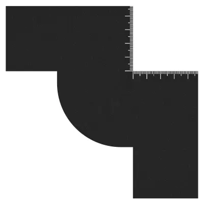 Šablona za britje z ravnilom za izboljšanje linije las   Model 1