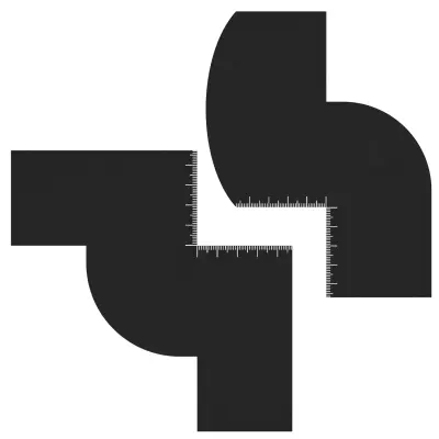 Šablona za britje z ravnilom za izboljšanje linije las   Model 3