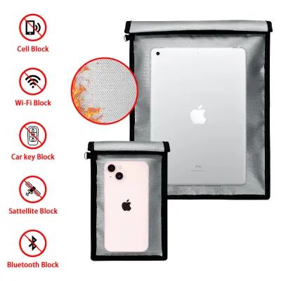 Torbica za blokiranje signalov za elektroniko | RFID blokiranje Faraday Bag