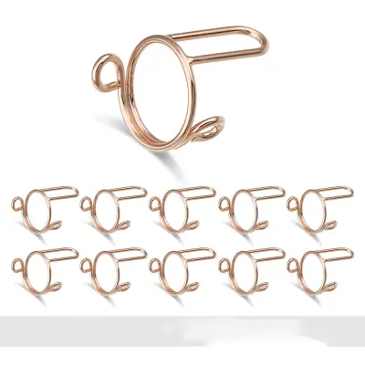 Snemljivi prstani za akrilne nohte, 10 kosov PinkGold