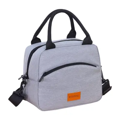 Izolirana torba za malico za službo, torba za malico čez telo za ženske in moške Grey