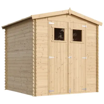 Lesena vrtna lopa - 216x206xH218 cm/ 3.53 m2 - Vrtna hiša brez podov - TIMBELA M343