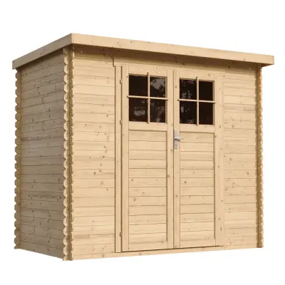 Lesena vrtna lopa - 239x142xH200cm/2.63 m2 - Vrtna hiša brez podov - TIMBELA M310F