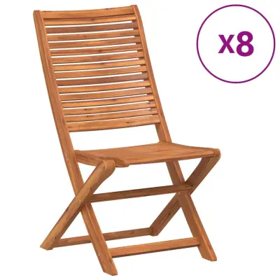 Zložljivi Vrtni Stoli - Stol za vrti 8 kosov 51x66x95 cm trdna akacija JS3197