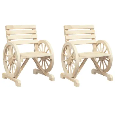 Vrtni Stoli - Stol za vrt 2 kosa 58x58x78,5 cm trden les jelke JS481