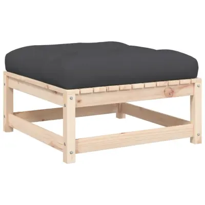 Vrtni stolček - Vrtni stoli za noge z blazino trdna borovina JS1057