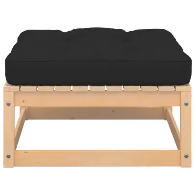 Vrtni stolček - Vrtni stoli za noge z blazino trdna borovina JS1063