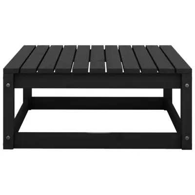 Vrtni stolček - Vrtni stoli za noge 70x70x30 cm črna trdna borovina JS872