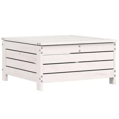 Vrtni stolček - Vrtni stoli za noge bel 62x63,5x32 cm trdna borovina JS885
