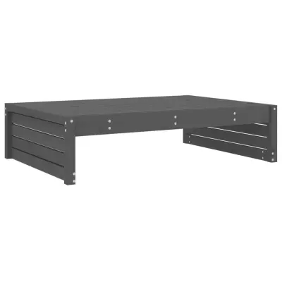 Vrtni stolček - Vrtni stoli za noge siv 120x80 cm trdna borovina JS929