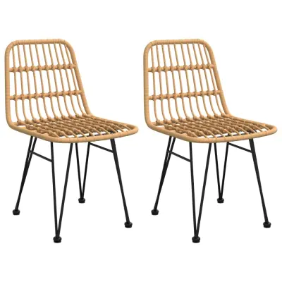 Vrtni Stoli - Stol za vrt 2 kosa 48x62x84 cm PE ratan JS478