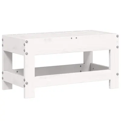 Vrtni stolček - Vrtni stoli za noge bel 62x30x32 cm trdna tikovina JS883