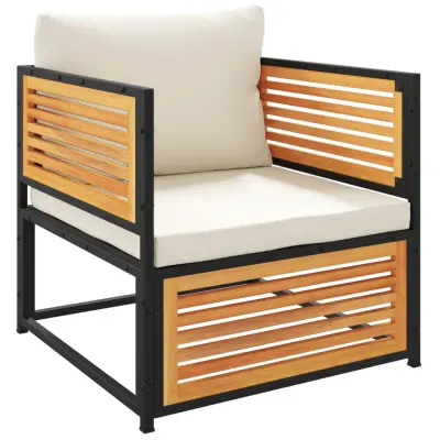 Vrtni Stoli - Stol za vrt z blazinami trden akacijev les JS766