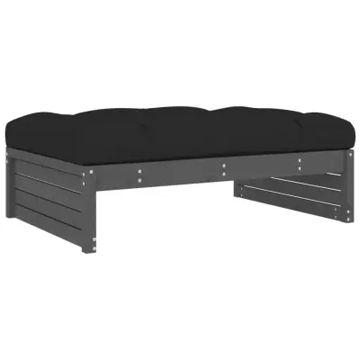 Vrtni stolček - Vrtni stoli za noge siv 120x80 cm trdna borovina JS930