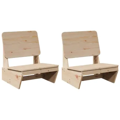 Vrtni stoli - Stol za vrt 2 kosa 60x64x70,5 cm masivni les borovega lesa JS1161