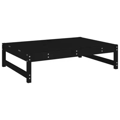 Vrtni stolček - Vrtni stoli za noge črn 120x80 cm trdna borovina JS893