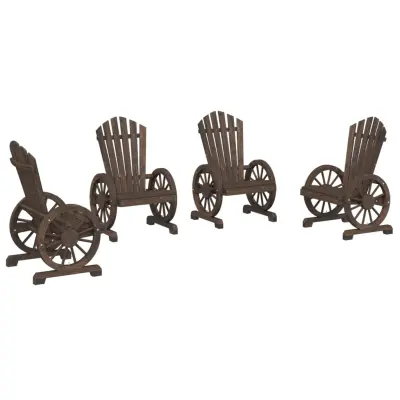 Vrtni stoli - Stol za vrt Adirondack 4 kosa trden les jelke JS1857