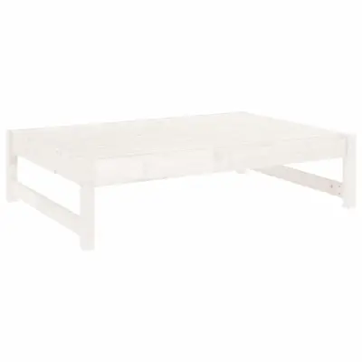 Vrtni stolček - Vrtni stoli za noge bel 120x80 cm trdna borovina JS881