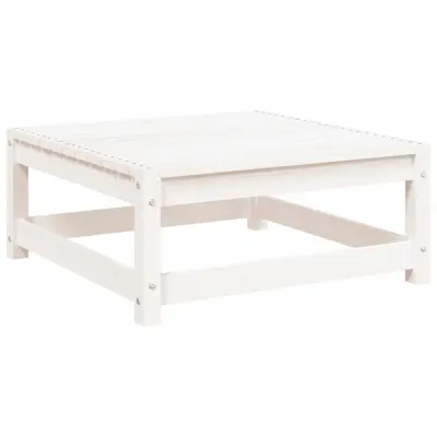 Vrtni stolček - Vrtni stoli za noge bel 70x70x30 cm trdna tikovina JS887