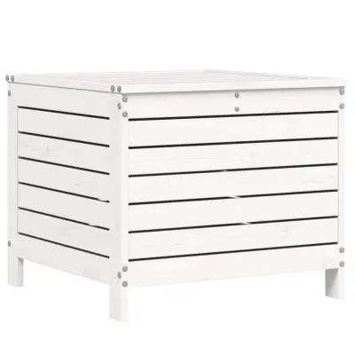 Vrtni stolček - Vrtni stoli za noge bel 62x63,5x53,5 cm trdna borovina JS886