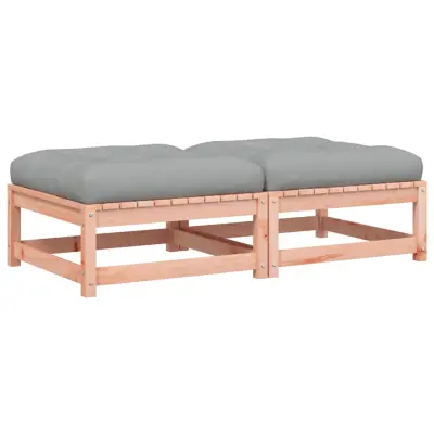 Vrtni stolček - Vrtni stoli za noge z blazino 2 kosa trden les douglas JS978