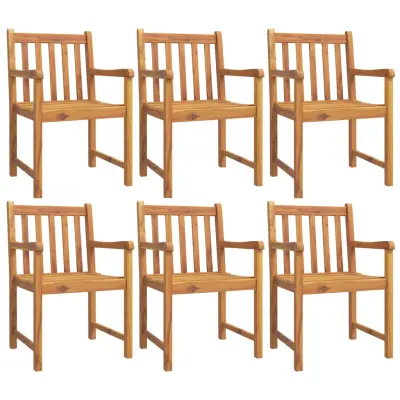 Vrtni stoli - Stol za vrt 6 kosov 56x55,5x90 cm trden akacijev les JS1690