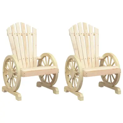 Vrtni Stoli - Stol za vrt Adirondack 2 kosa trden les jelke JS559