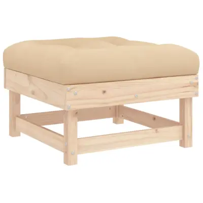 Vrtni stolček - Vrtni stoli za noge z blazino trdna borovina JS1056