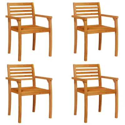 Vrtni stoli - Stol za vrt 4 kosi 59x55x85 cm trden akacijev les JS1526